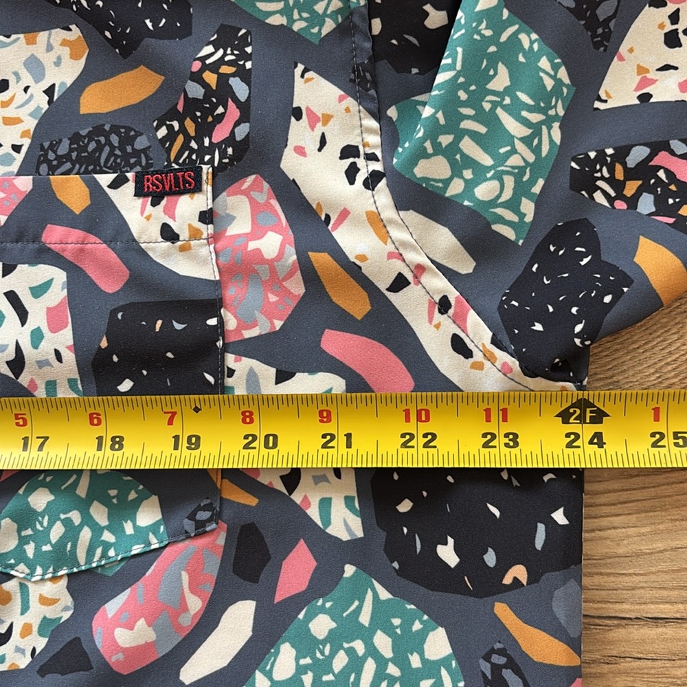Roosevelt’s RSVLTS Short Sleeve Button Up Mens Sz. XL Multicolor Geometric Print - Picture 5 of 8